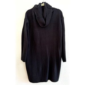H&M Oversized Knit Cowl Neck Sweater Dress in Black Size M